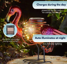 Load image into Gallery viewer, Solar Powered Flamingo Spiral Light Outdoor Garden