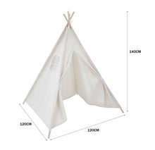 Load image into Gallery viewer, Kids Teepee Tent Canvas Indian Wigwam