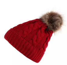 Load image into Gallery viewer, Winter Bobble Pom Pom Beanie Hat Ski Cable Knitted Hat