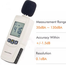 Load image into Gallery viewer, Digital Noise Meter Range 30-130 dB Sound Level Tester