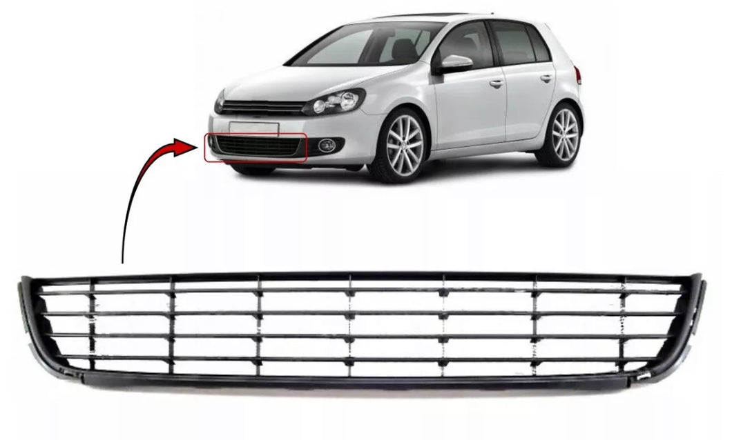 Vw Golf Mk6 2009-2012 Front Centre Bumper Grille Grill Brand New