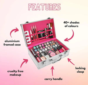 60pc Vanity Case Beauty Cosmetic Set Travel Make Up Box