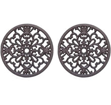 Load image into Gallery viewer, Cast Iron Round Trivet Tea Pot Pan Stand 17cm