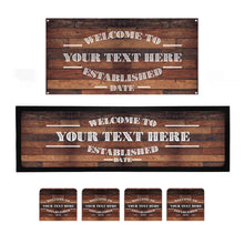 Load image into Gallery viewer, Personalised Home Bar Kit • Runner, Metal Sign, 4 Drinks Coasters Set