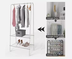 Metal Clothes Garment Rail & Storage Shelves