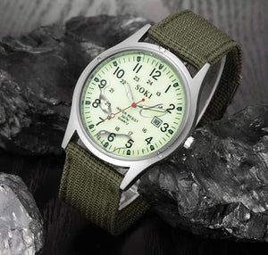 Military Army Mens Date Canvas Strap Quartz Wrist Watch