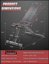 Load image into Gallery viewer, Foldable Adjustable Weight Exercise Bench Home Gym