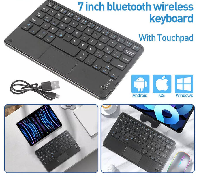 Mini Bluetooth Wireless Keyboard with Touchpad Mouse