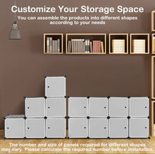 Load image into Gallery viewer, 16 Cube Plastic Wardrobe Cabinet