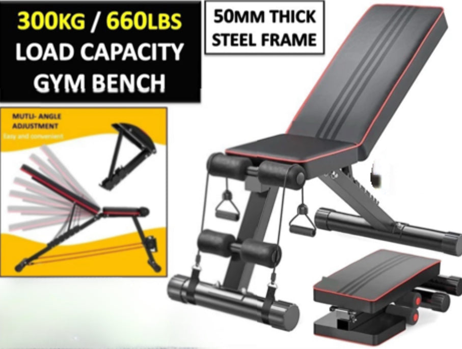 Foldable Adjustable Weight Exercise Bench Home Gym