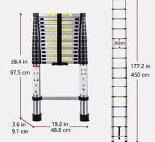 Load image into Gallery viewer, 4.5 Metre Telescopic Ladder 15ft Aluminium Ladders