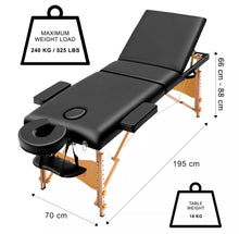 Load image into Gallery viewer, Professional Massage Table Portable 3 Way Adjustable