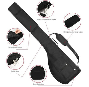 48” Slimline Golf Bag Foldable Holds Up to 9 Golf Clubs