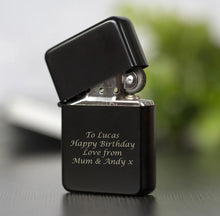Load image into Gallery viewer, Personalised Black Lighter Mens Birthday Gifts Ideas For Him