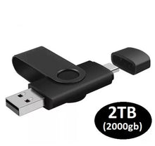 Load image into Gallery viewer, 1TB / 2TB Type C USB Memory 2 in 1 Stick Flash Pen Drive