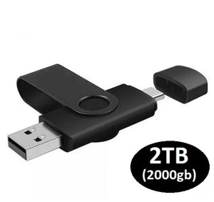 1TB / 2TB Type C USB Memory 2 in 1 Stick Flash Pen Drive
