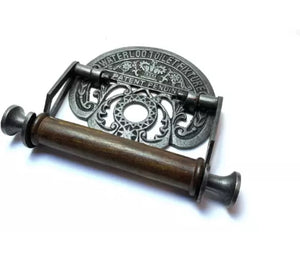 Cast Iron Retro Vintage Rustic Toilet Roll Holder