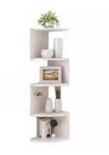 Load image into Gallery viewer, 5 Tier Floating Wall Corner Shelves Black or White