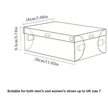Load image into Gallery viewer, 22 x Clear Plastic Shoe Storage Boxes Stackable Foldable