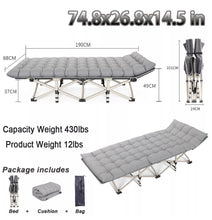 Load image into Gallery viewer, Portable Folding Bed with Mattress