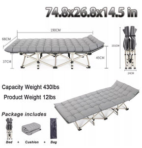Portable Folding Bed with Mattress
