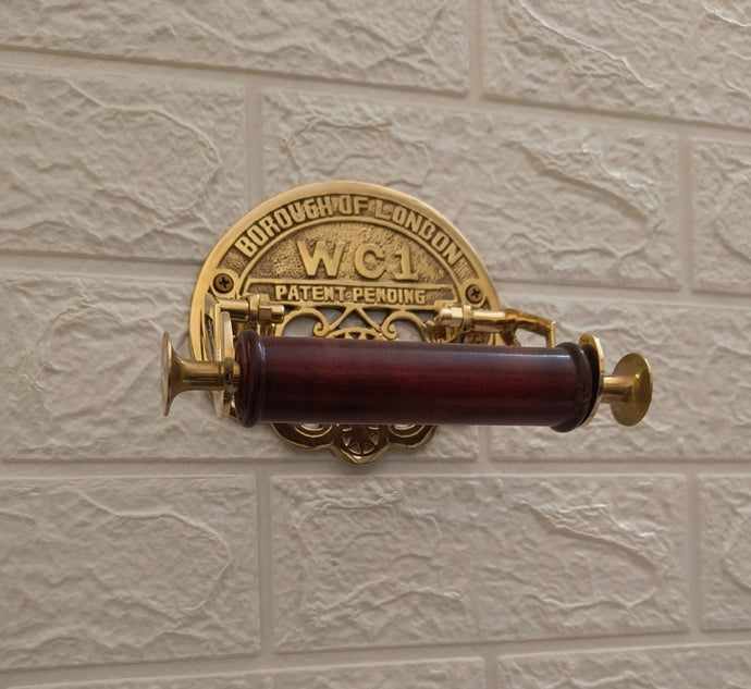 Antique Style Toilet Roll Holder Solid Brass Retro