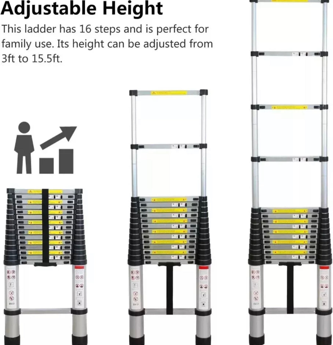 4.7m 15.5ft Aluminium Telescopic Ladder