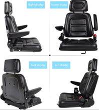 Load image into Gallery viewer, Universal Tractor / Forklift Seat with Safety Belt &amp; Armrest