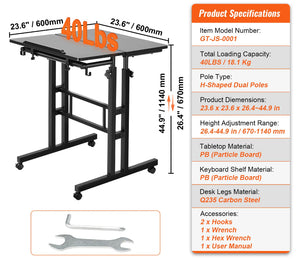 Standing / Sitting Desk Height Adjustable Workstation