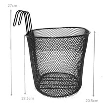 Load image into Gallery viewer, Bike Bicycle Handlebar Carry Basket Shopping Metal hook Black Storage