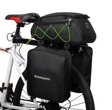 Load image into Gallery viewer, 3 In 1 Bike Pannier Bag Bicycle Rear Rack Bag Seat Carrier Set Waterproof