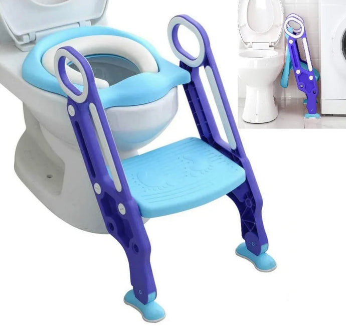 Child Toilet Seat And Ladder Toddler Training Step Up Easy Fold
