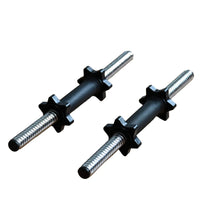 Load image into Gallery viewer, 16.5&quot; Dumbbell Bars Pair 1 Inch Handles Gym Weight Lifting with 4 Collars