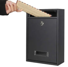 Load image into Gallery viewer, Post Box Letter Mail Box Steel Lockable Wall Mounted With Key