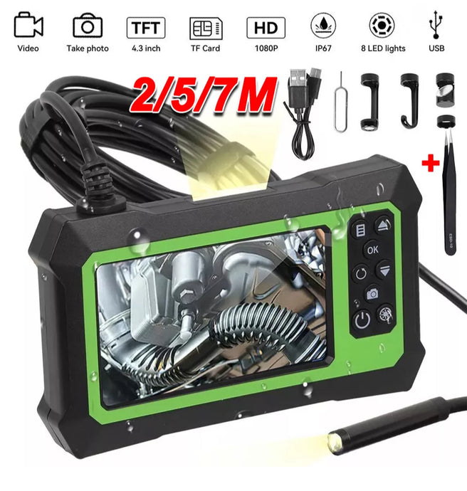 Industrial Endoscope Camera 1080P HD 4.3'' Screen Borescope Inspection Camera