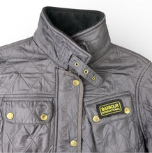 Load image into Gallery viewer, Barbour International Women’s Quilted Polarquilt Jacket Grey Ladies Size 12