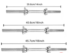 Load image into Gallery viewer, 2 x Dumbbells Bar Weight Lifting Set Spinlock Collars 14” 16” or 18”