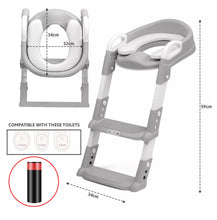 Load image into Gallery viewer, Child Toilet Seat And Ladder Toddler Training Step Up Easy Fold