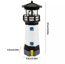 Load image into Gallery viewer, Solar Powered Lighthouse Rotating LED Garden Ornament