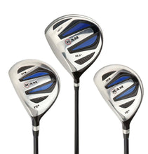 Load image into Gallery viewer, NEW Ram Golf EZ3 Mens 3 x Steel Woods Set 10.5° Driver, 3 &amp; 5 Wood Headcovers Included