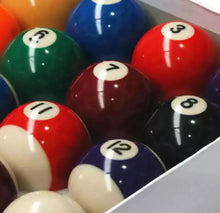 Load image into Gallery viewer, Pool Ball Set 16Pcs Spots And Stripes or Yellow and Reds 2” Full Size