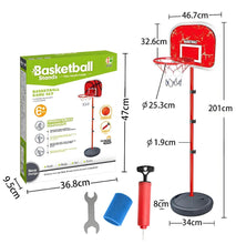 Load image into Gallery viewer, 200cm High Free Adjustable Standing Kids Basketball Set
