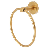 Load image into Gallery viewer, Brushed Brass Towel Ring Towel Rail