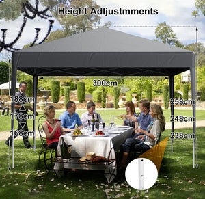 3x3 Metre Pop up Gazebo Marquee Waterproof Garden Outdoor Canopy