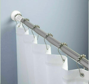 Telescopic Shower Curtain Rail Rod Extendable Pole