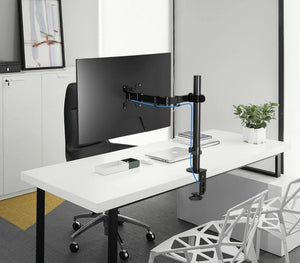 Fully Adjustable Single Arm Monitor Mount Desk Stand 13”-32”