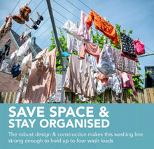 Load image into Gallery viewer, 45Metre 4 Arm Rotary Washing Line Clothes Dryer &amp; Ground Spike
