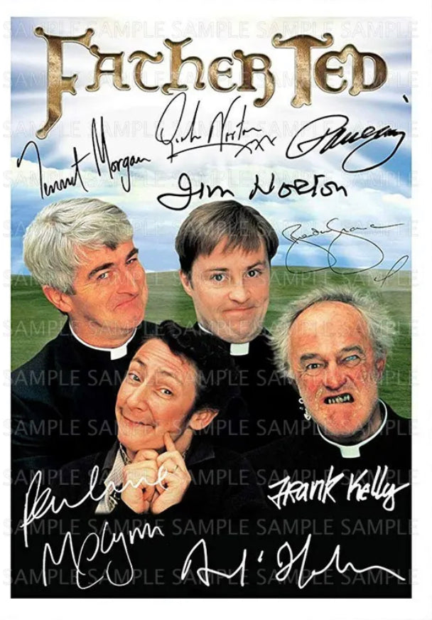 Father Ted Cast Signed Poster TV Show Print Photo