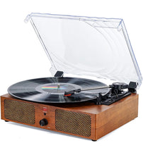 Load image into Gallery viewer, Vinyl Record Player Retro Style Turntable with Built-in Speakers Bluetooth Aux