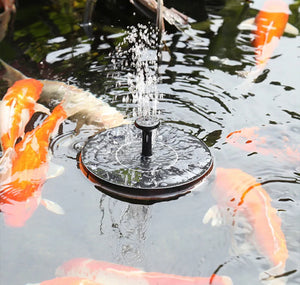 Solar Powered Fountain Water Pump Floating Birdbath